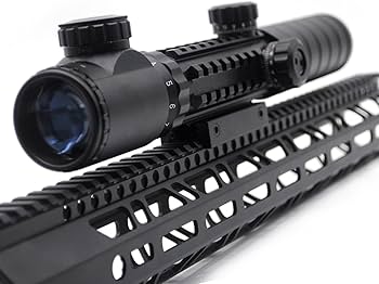 ライフルスコープまとめ売り！ HYUGA】No.081 4×40 ライフルスコープ ビギナーズセット/フード